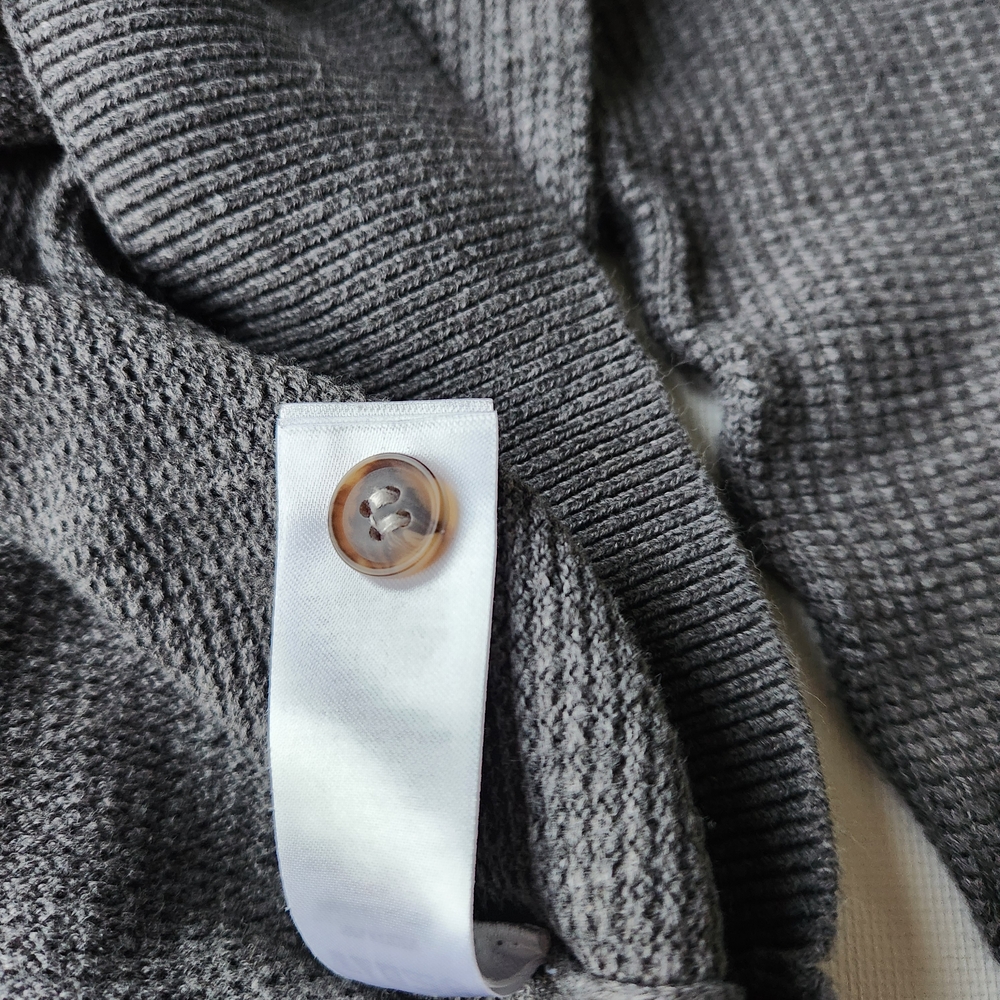 William Rast Shirt Womens Gray Longsleeve Henley Solid Waffle Knit - Picture 5 of 9